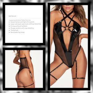 Black Patent Leather Strappy ULTRA SEXY Teddy